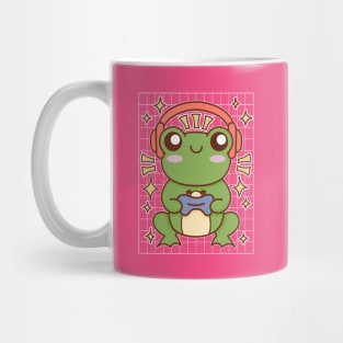 Kawaii Frog Playing Video Games Cute Gamer Mug